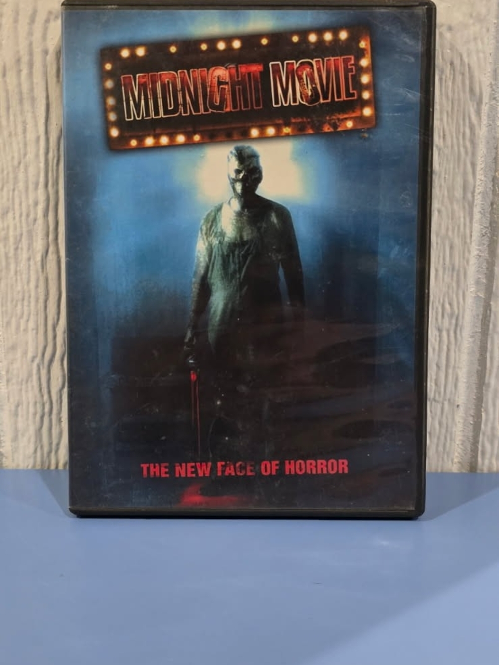Midnight Movie DVD - Blue Horror Cover with Red Accents